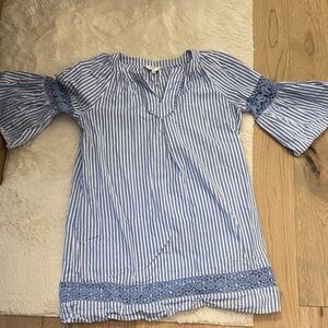 Crown & Ivy Blue and White Striped Dress